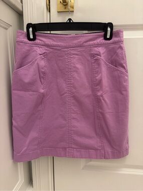Boden Lavender Cotton A-Line Mini Skirt